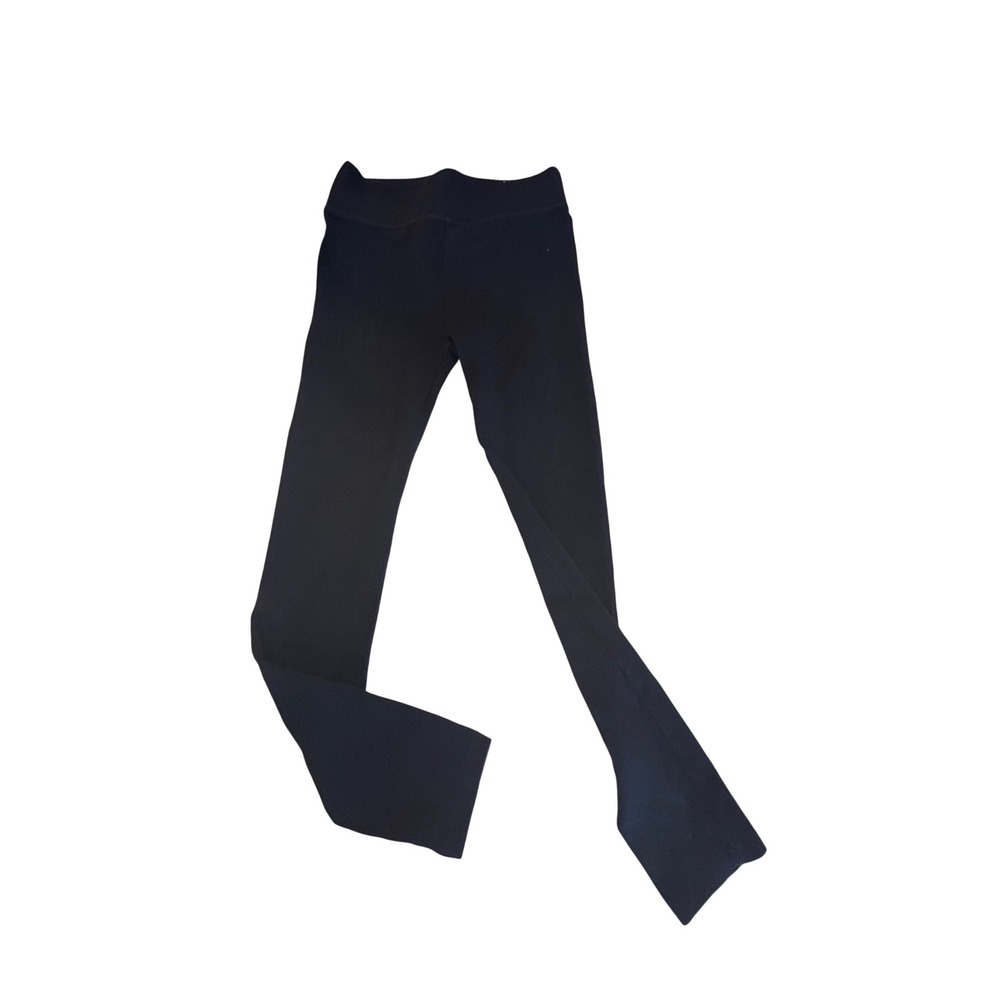Lou & Grey Black Wide Waistband Full Length Leggings Womens Small Solid Stretch